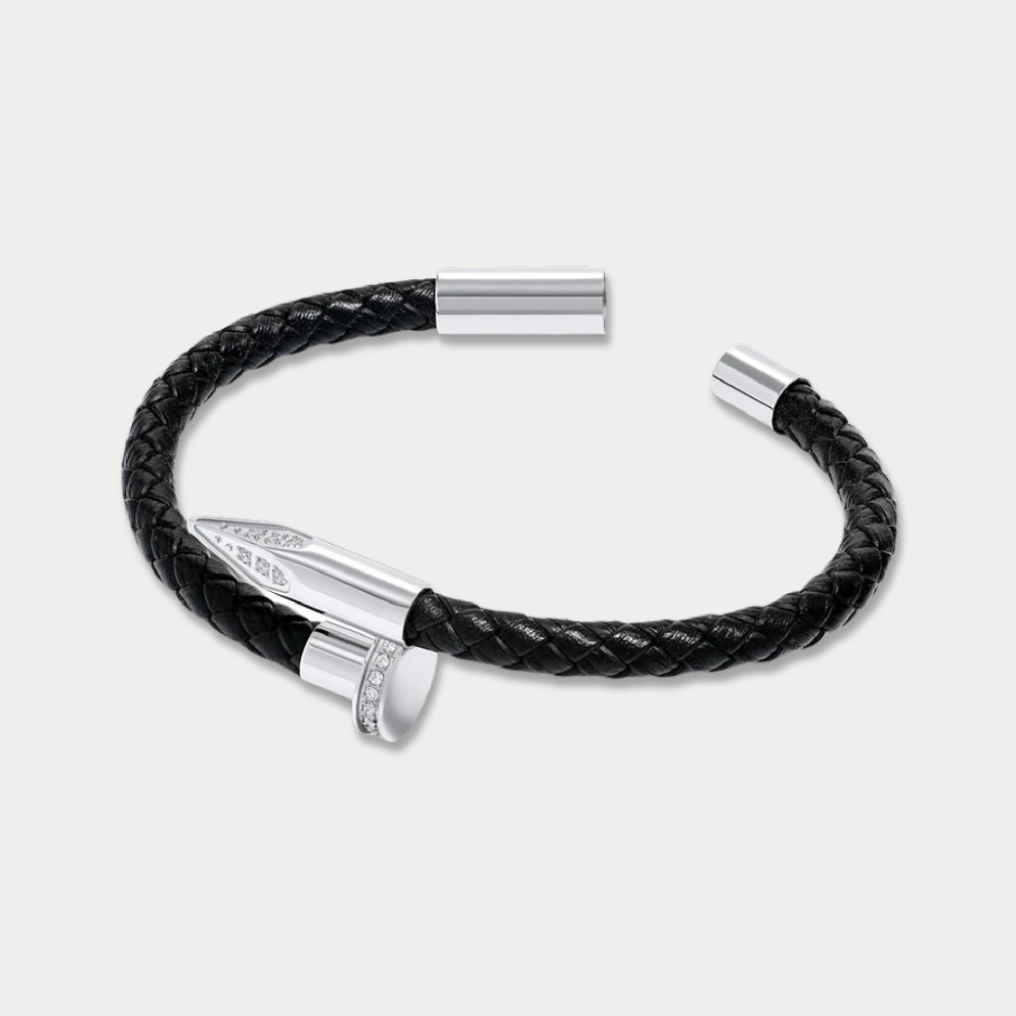 Bellas Braided Obsession Nail™ - Melaina White Rhodium & White Gems