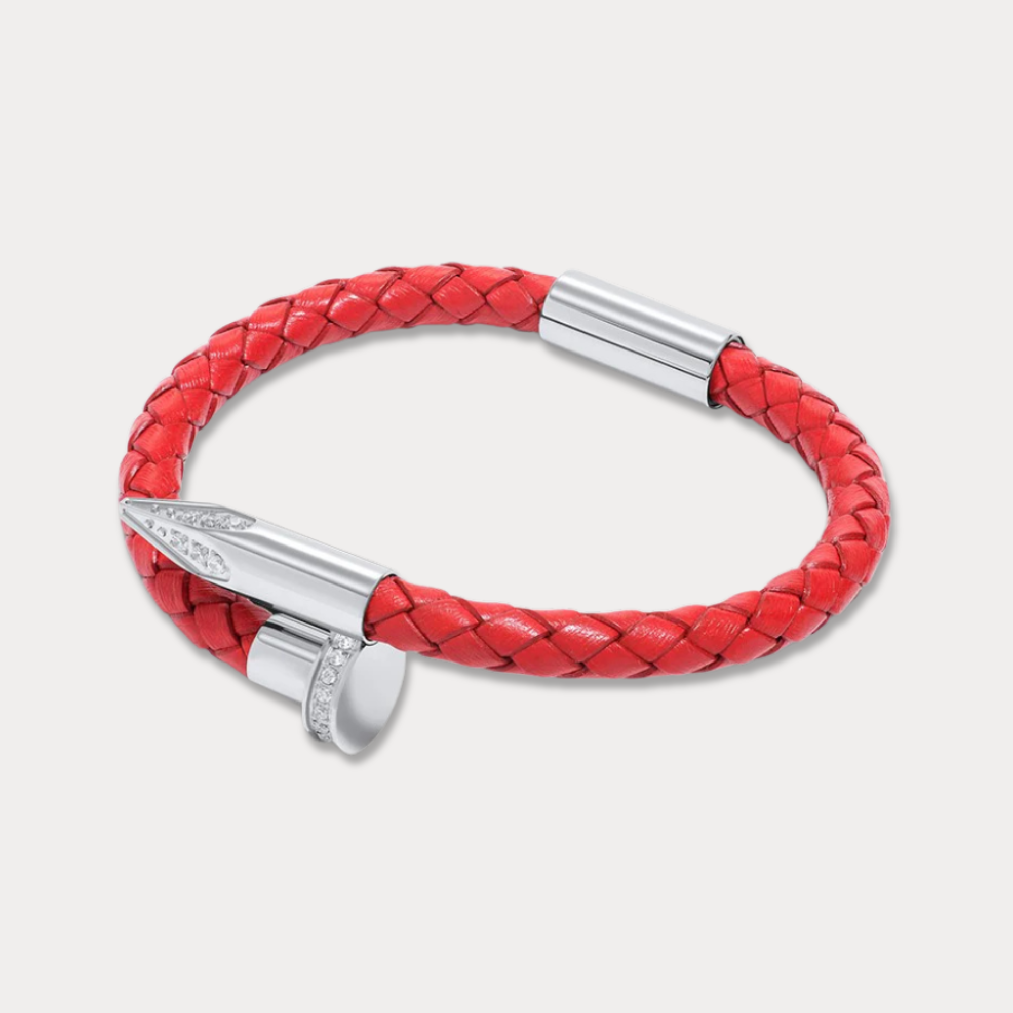 Bellas Braided Obsession Nail™ - Valentina White Rhodium White Gems