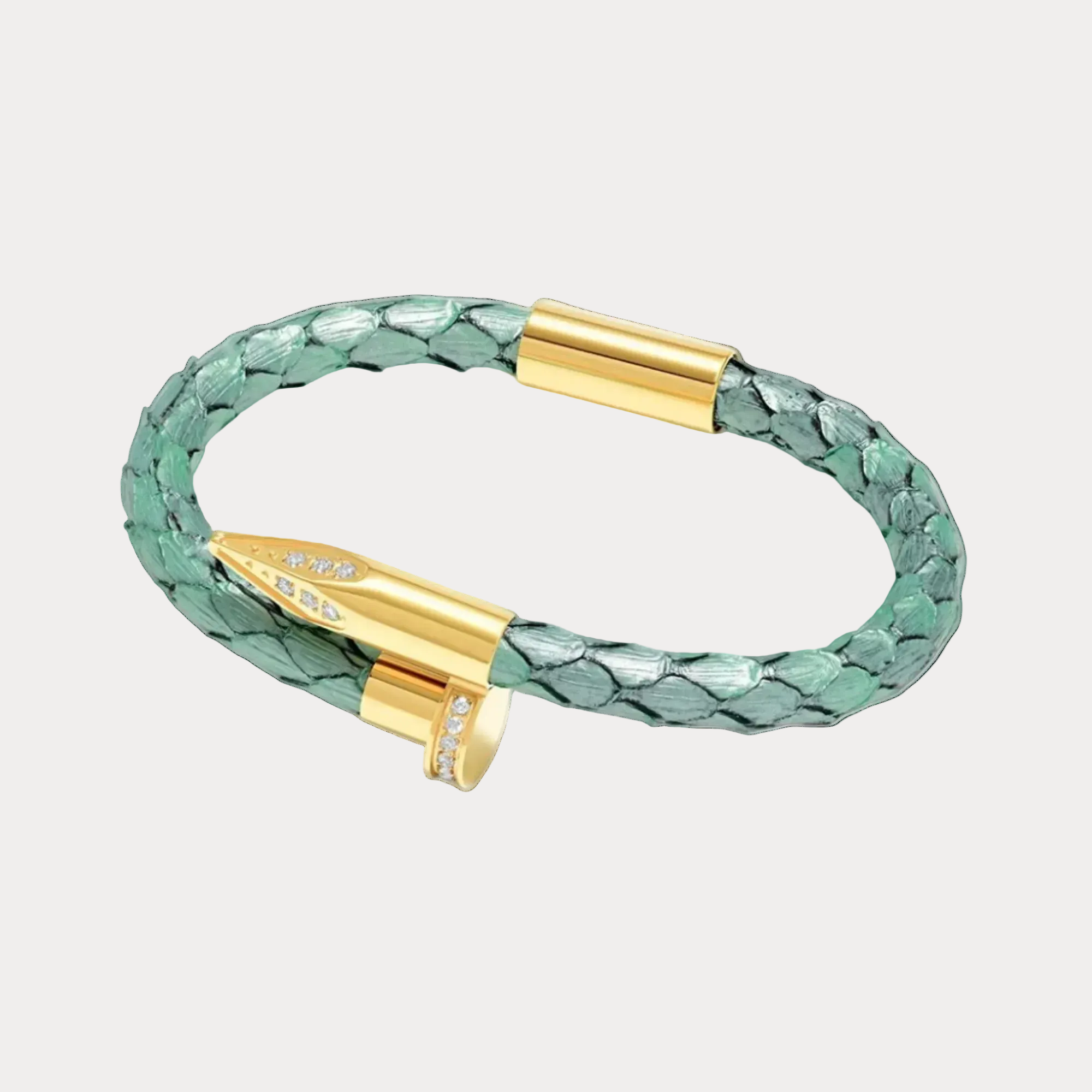 Bellas Python Obsession Nailβ’ - Aurora 18K Gold & White Gems