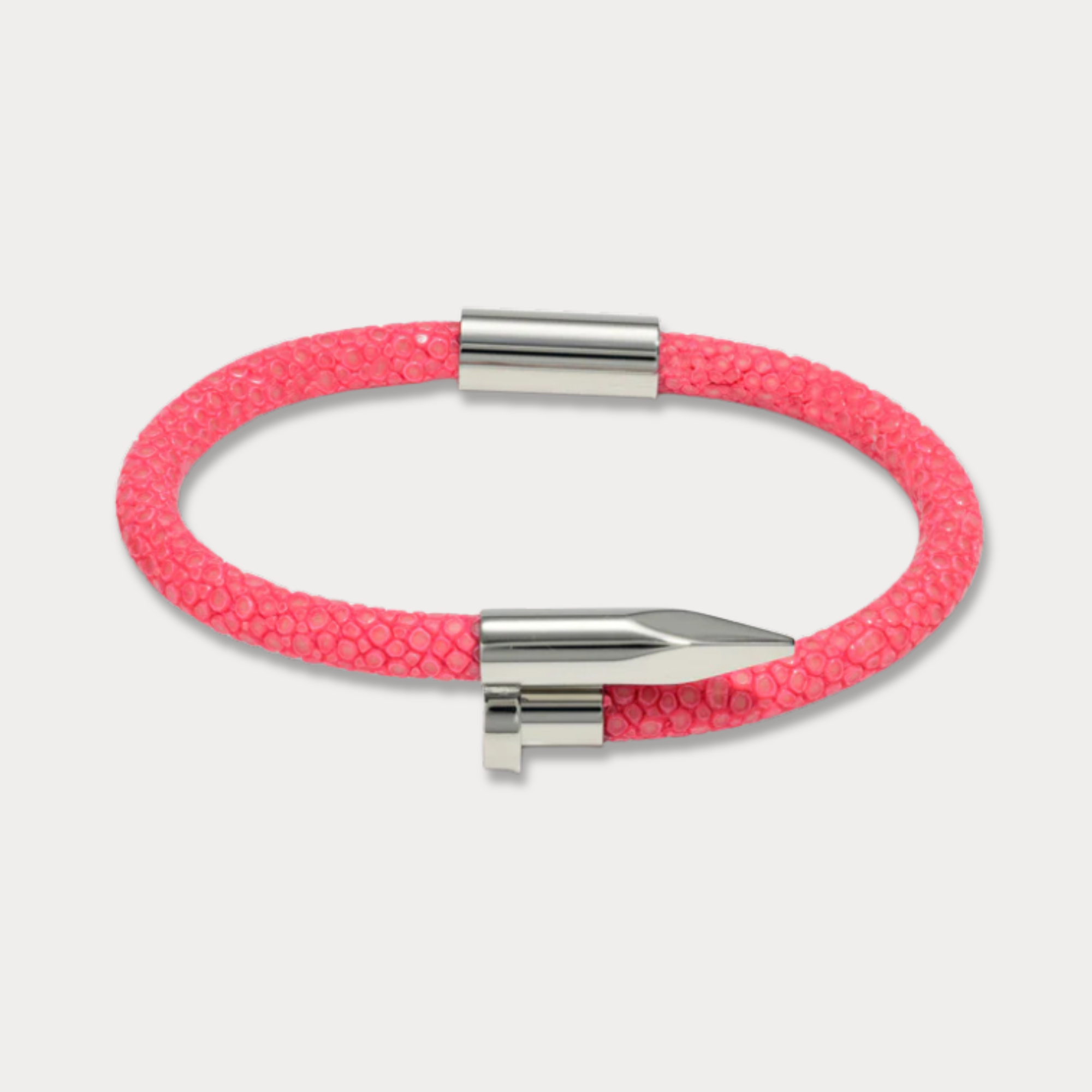 Bellas Stingray Obsession Nail™ - Coral Pink- White Rhodium