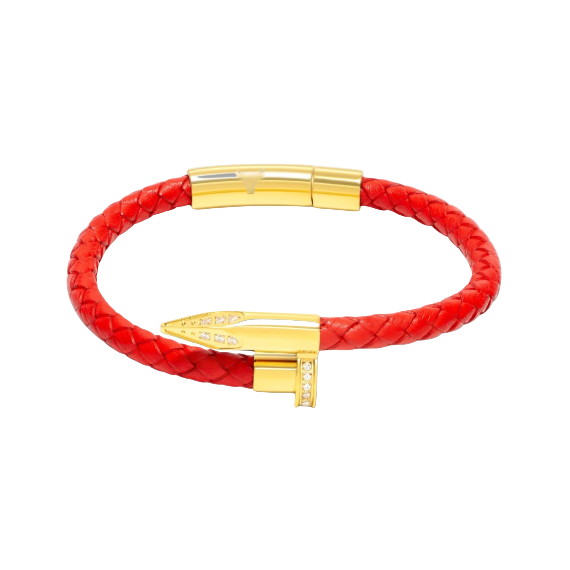 Studz Braided Obsession Nail™ - Enzo 18K Gold & White Gems