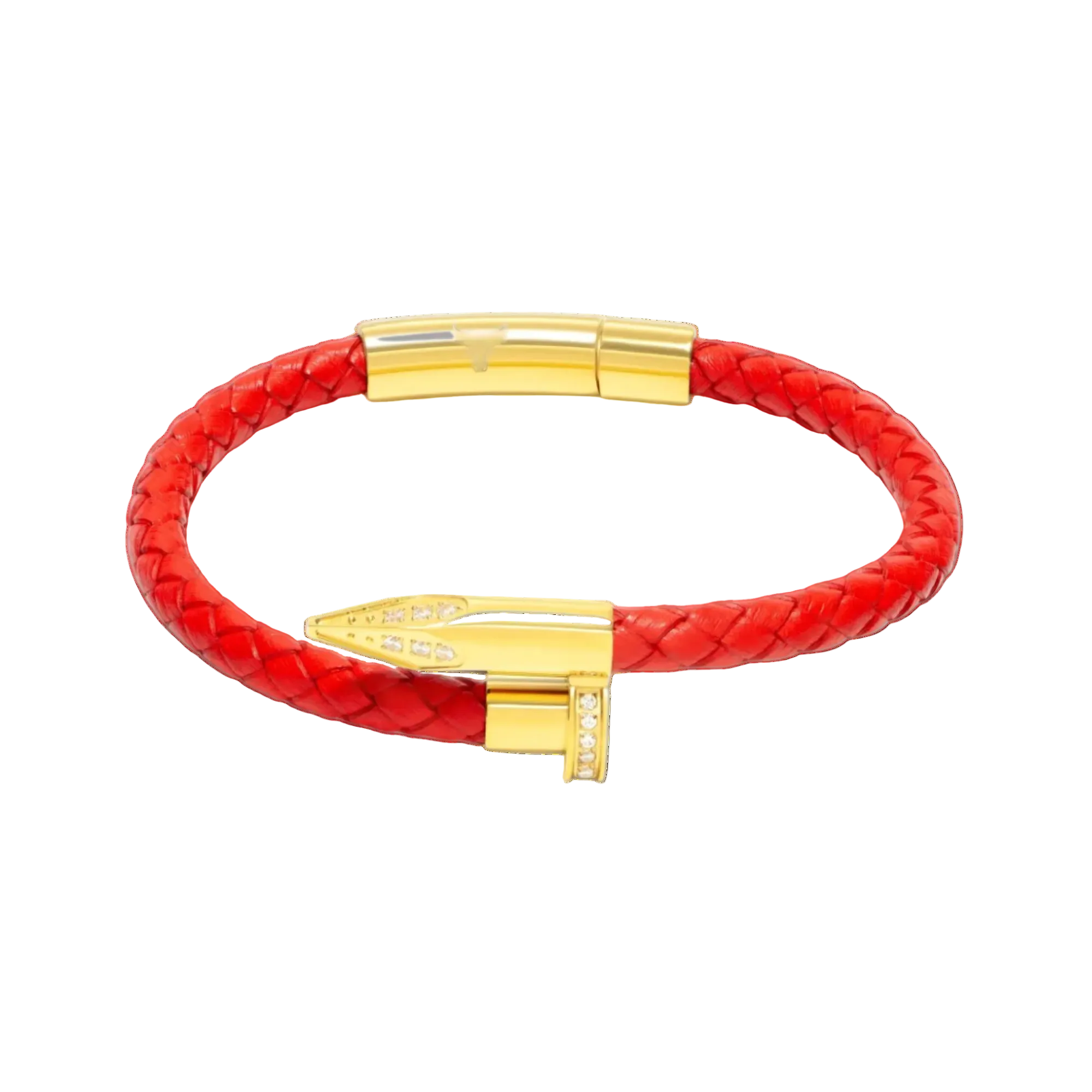 Studz Braided Obsession Nail™ - Enzo 18K Gold & White Gems
