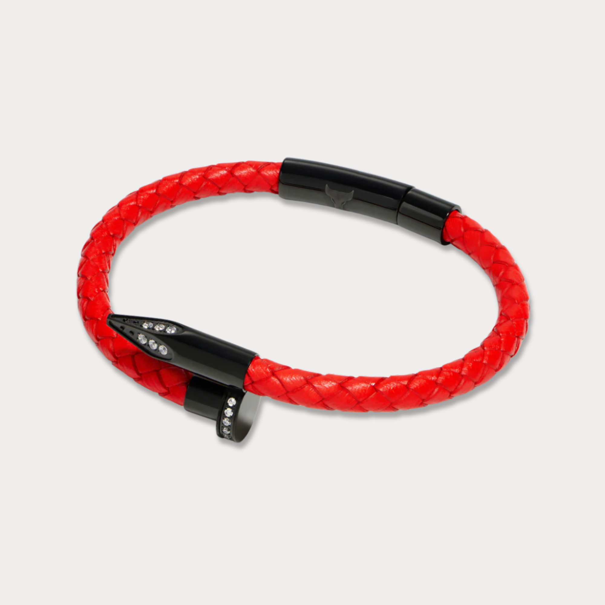 Studz Braided Obsession Nail™ - Enzo Black Titanium White Gems