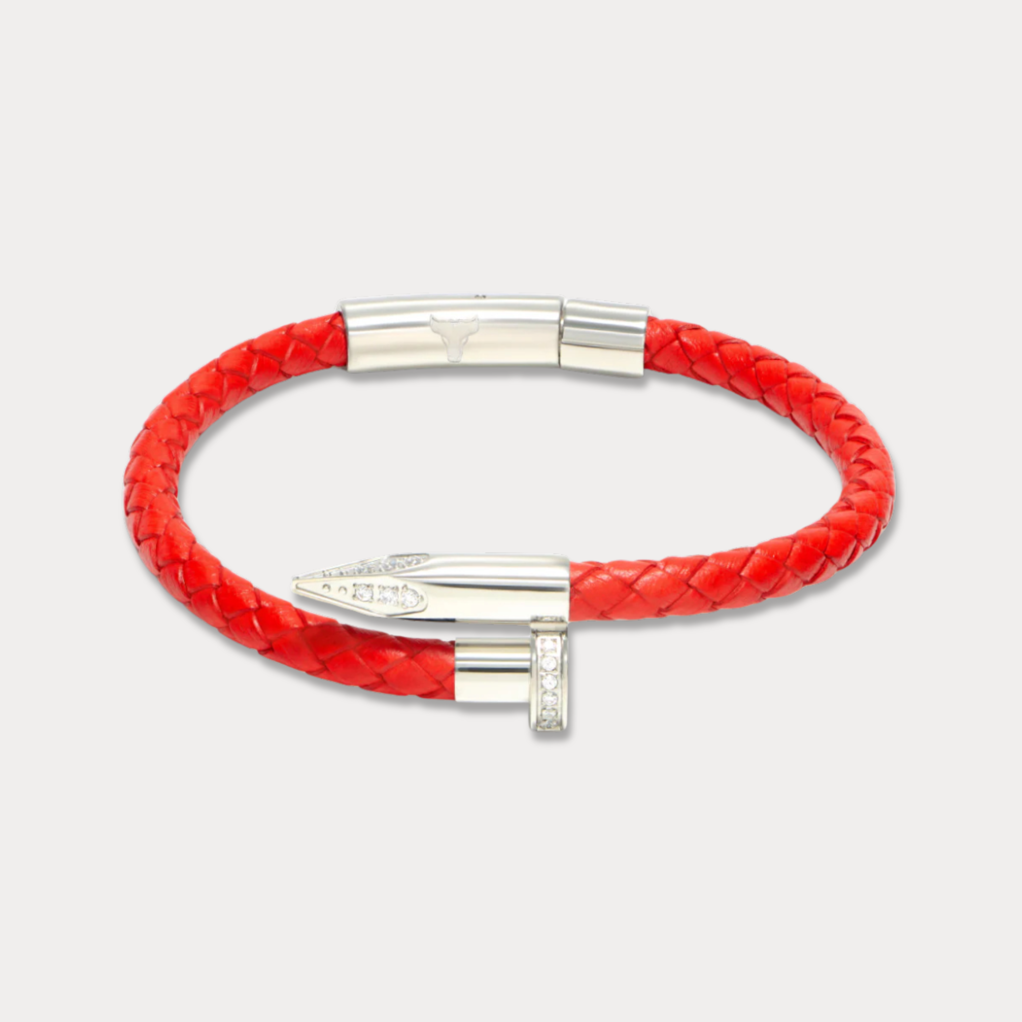 Studz Braided Obsession Nail™ - Enzo White Rhodium & White Gems