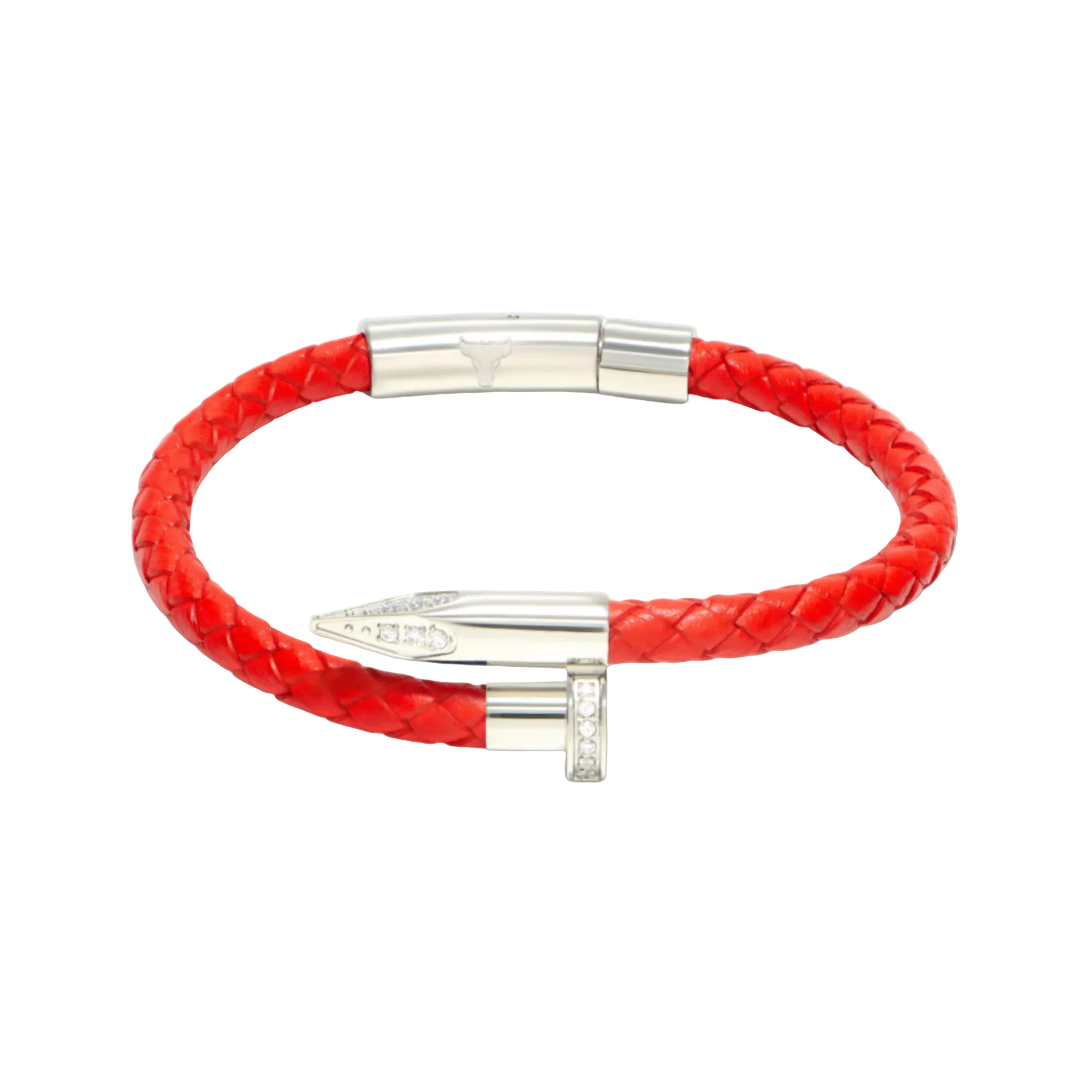 Studz Braided Obsession Nail™ - Enzo White Rhodium & White Gems