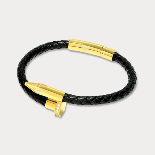 Studz Braided Obsession Nail™ - Osiris - 18K Gold White Gems
