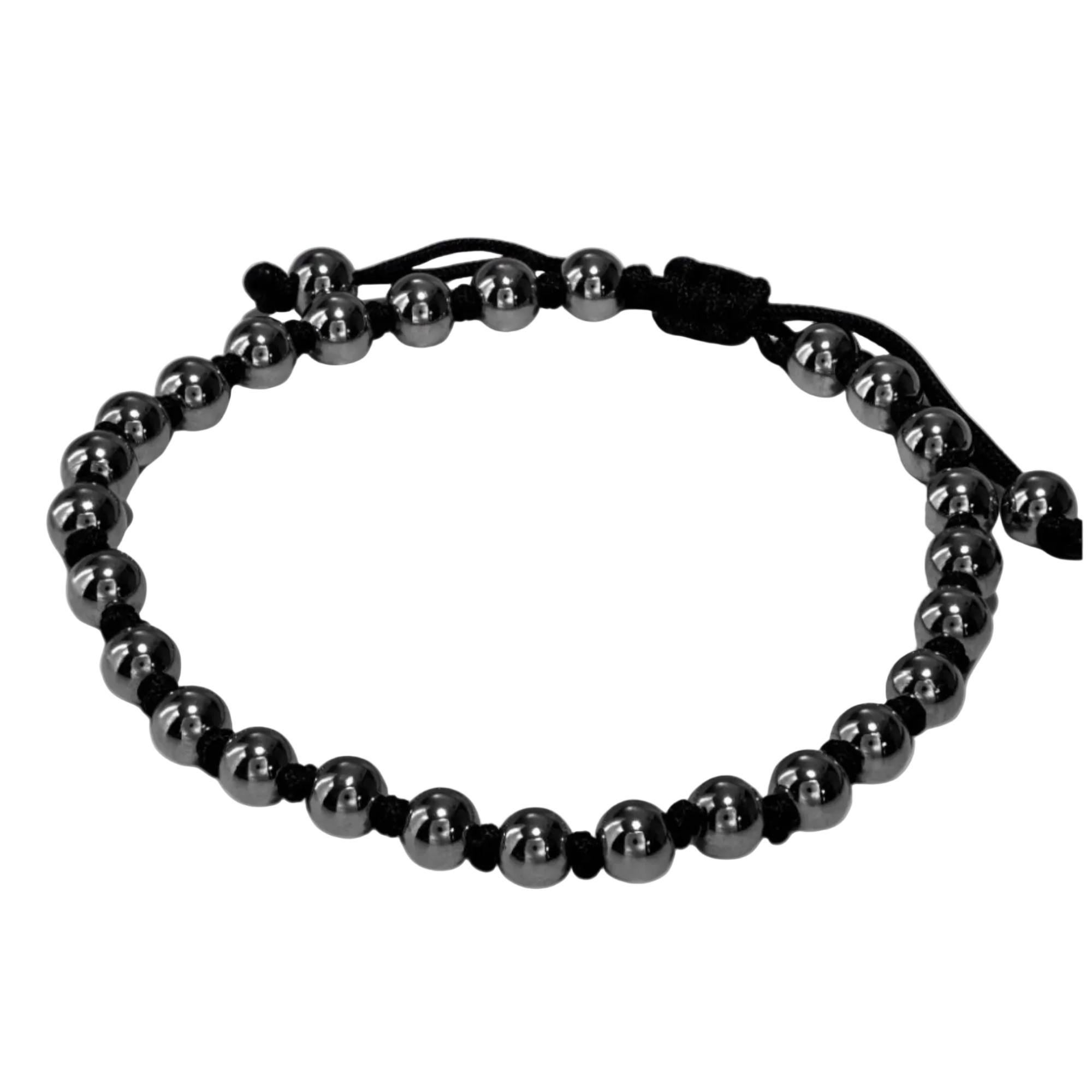 Studz Gilded Bead Bolo - Knotted Black Cord Black Titanium