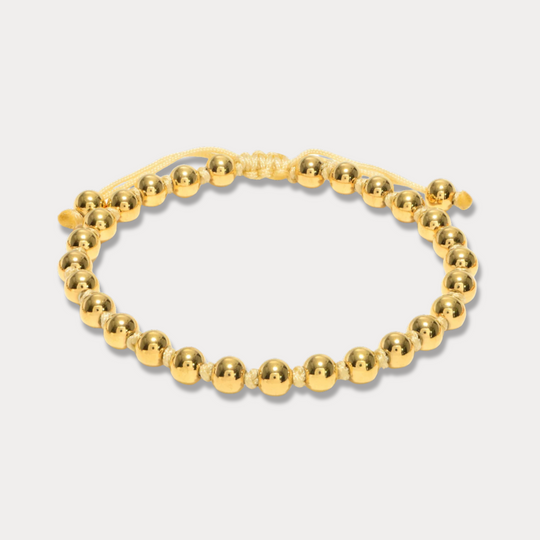 Studz Gilded Bead Bolo - Knotted Gold Cord 18K Yellow Gold
