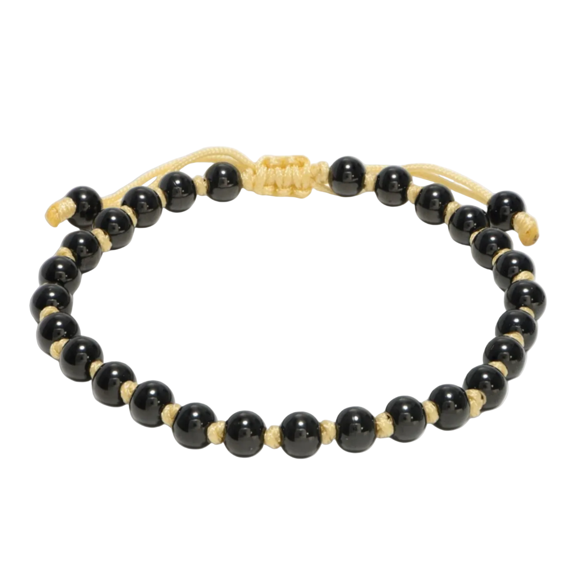 Studz Gilded Bead Bolo - Knotted Gold Cord Black Titanium