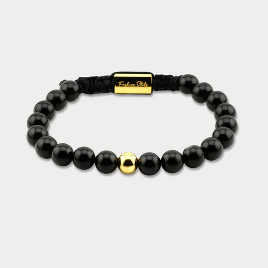Studz Gilded Bead Bolo - Onyx 18K Gold with One Bead