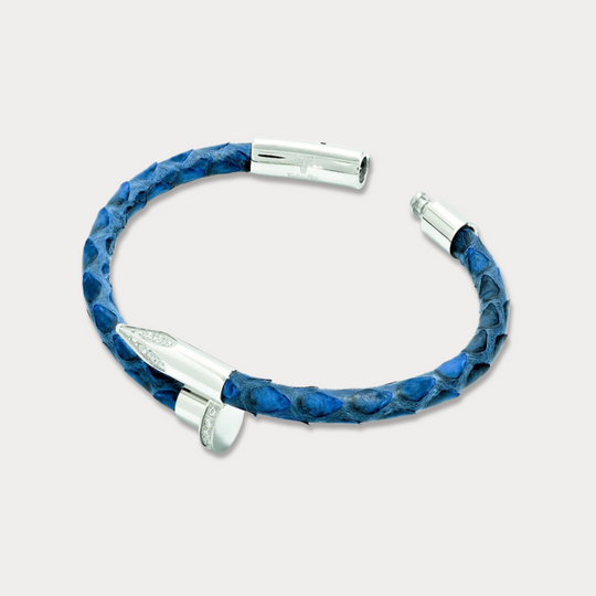 Studz Python Obsession Nail™ - Blue Jeans White Rhodium White Gems