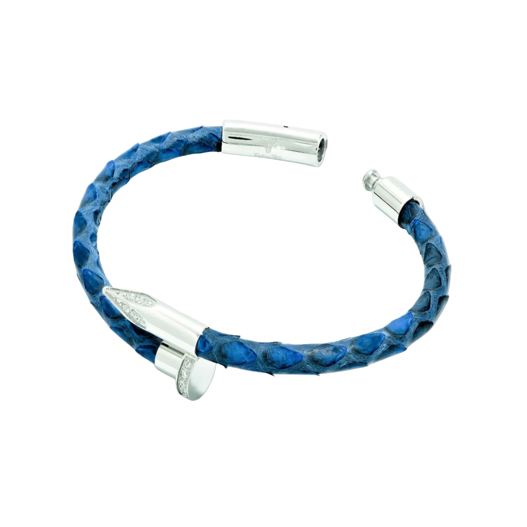 Studz Python Obsession Nail™ - Blue Jeans White Rhodium White Gems