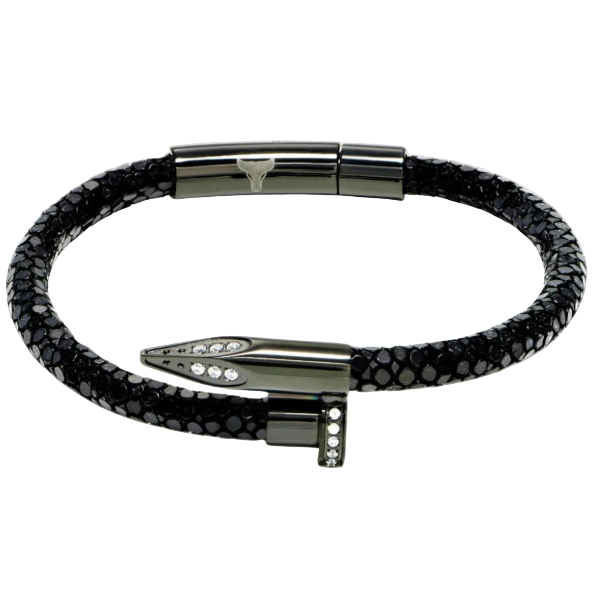 Studz Stingray Obsession Nail™ - Black Sea Black Titanium White Gems