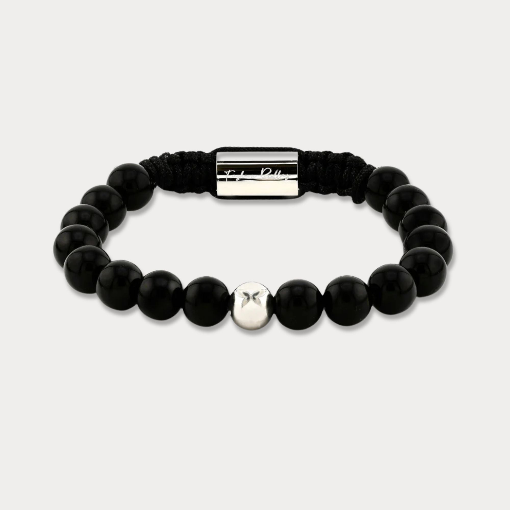 Bellas Onxy Bolo - White Rhodium PVD