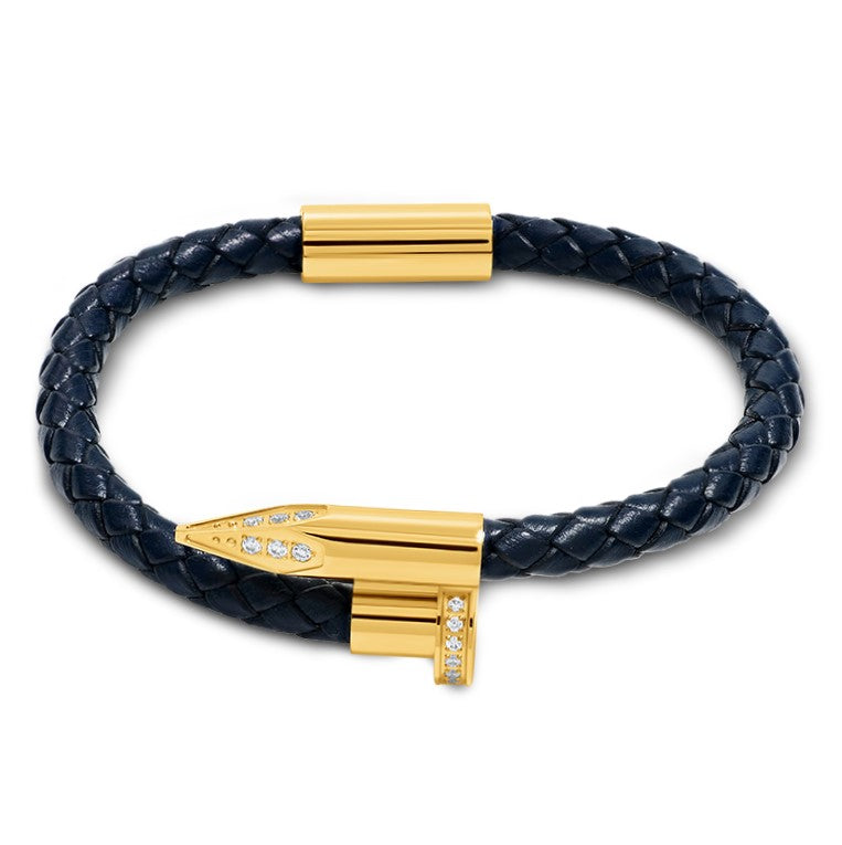 Bellas Braided Obsession Nail™ - Adriana 18K Gold & White Gems