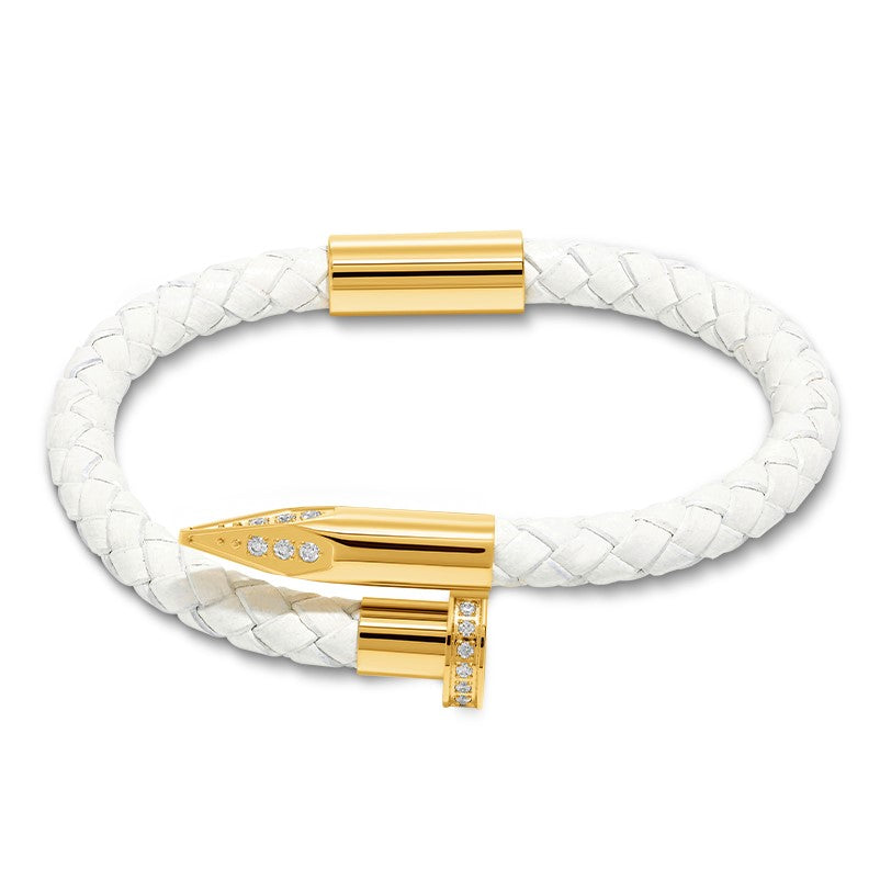 Bellas Braided Obsession Nail™ - Angel 18K Gold & White Gems