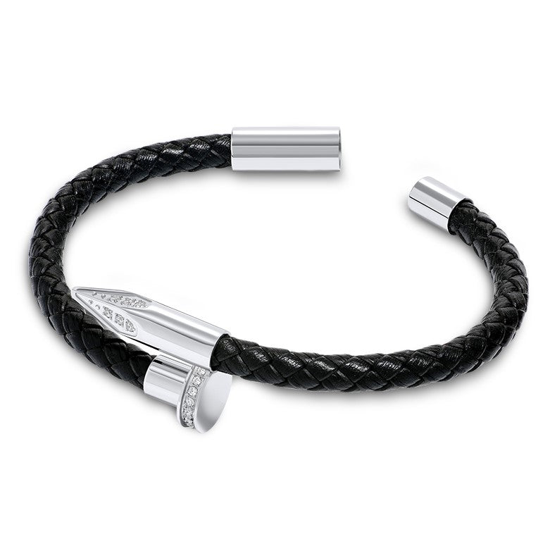 Bellas Braided Obsession Nail™ - Melaina White Rhodium & White Gems