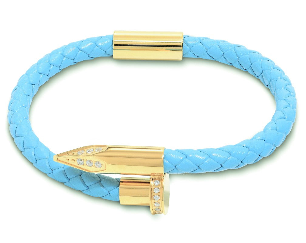 Bellas Braided Obsession Nail™ - Tiffany 18K Gold & White Gems