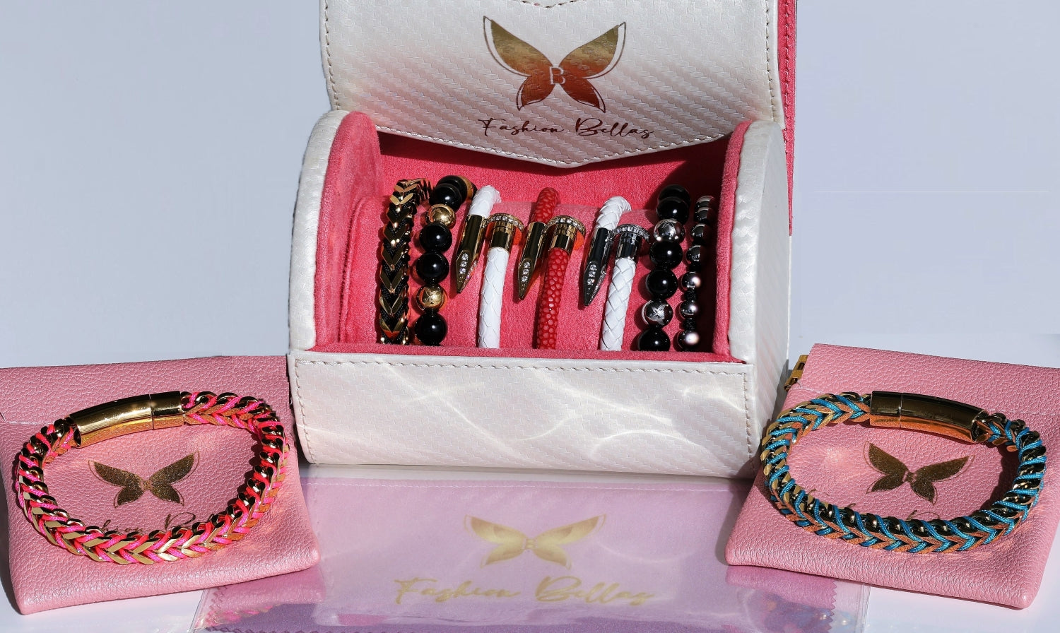 Bellas Gilded Bead Bolo - Knotted Black Lifestyle