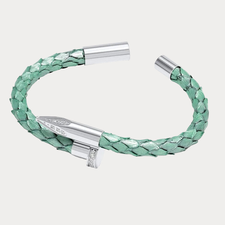 Bellas Python Obsession Nailβ’ - Aurora White Rhodium & White Gems 2