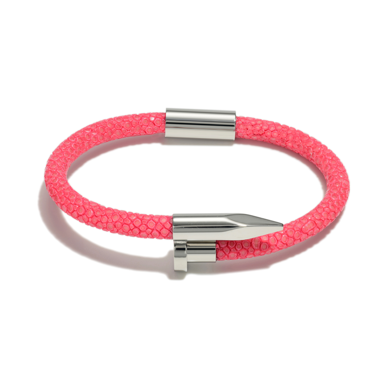 Bellas Stingray Obsession Nail™ - Coral Pink- White Rhodium 2