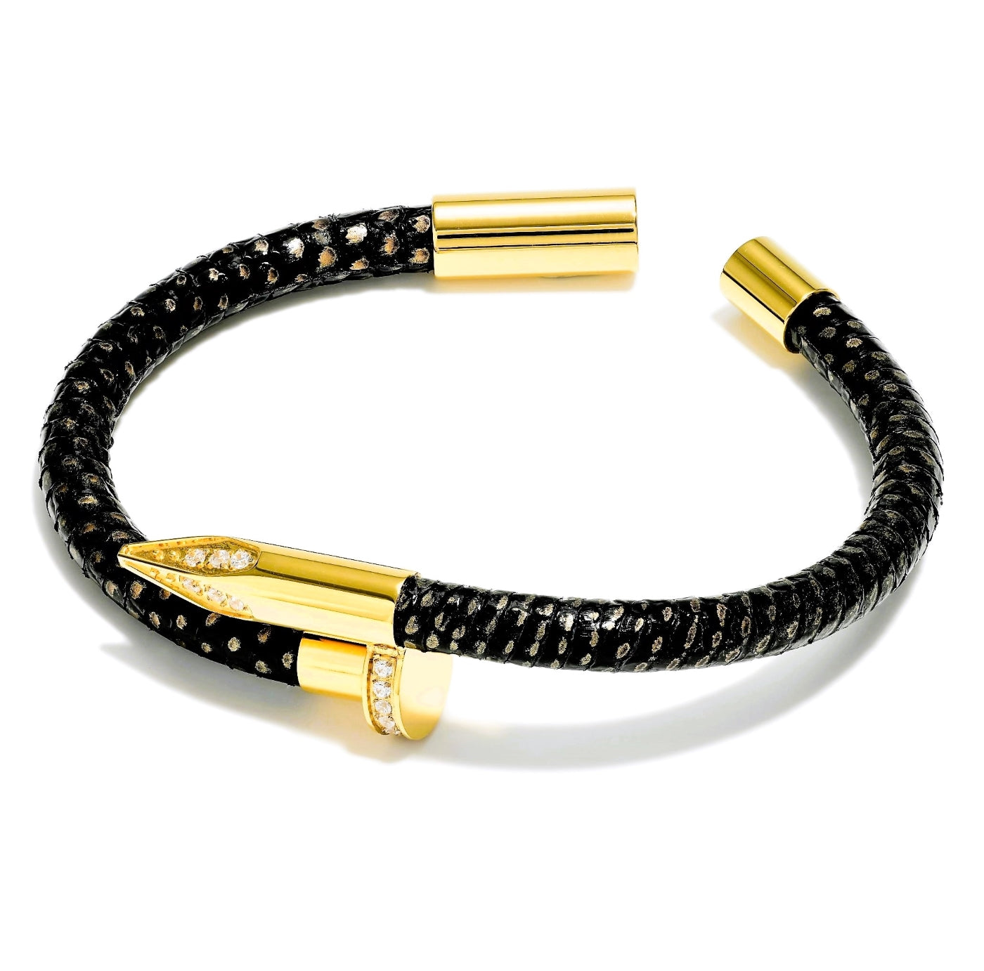 Bellas Teju Obsession Nail™ - Cleopatra 18K Gold & White Gems 2