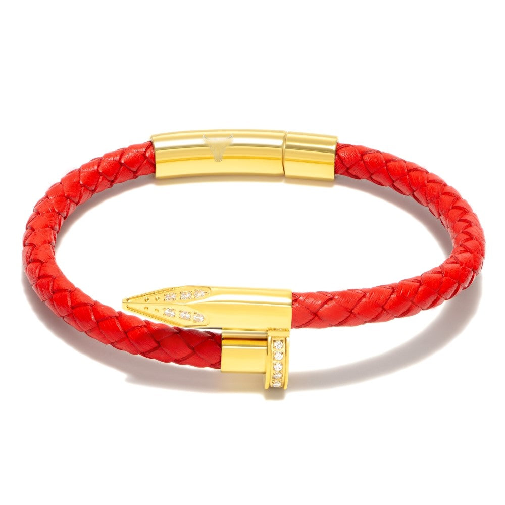 Studz Braided Obsession Nail™ - Enzo 18K Gold & White Gems