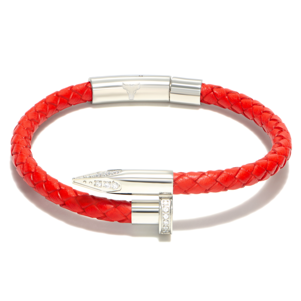 Studz Braided Obsession Nail™ - Enzo White Rhodium & White Gems