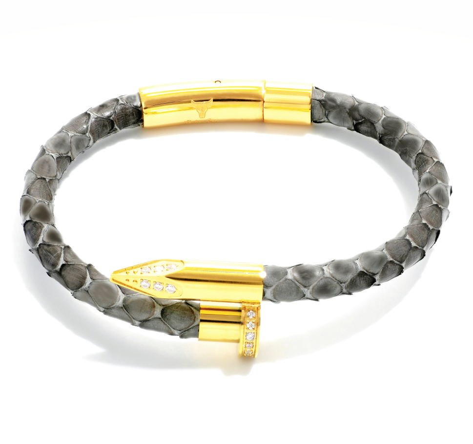 Studz Python Obsession Nail™ - Fifty Shades 18K Gold White Gems