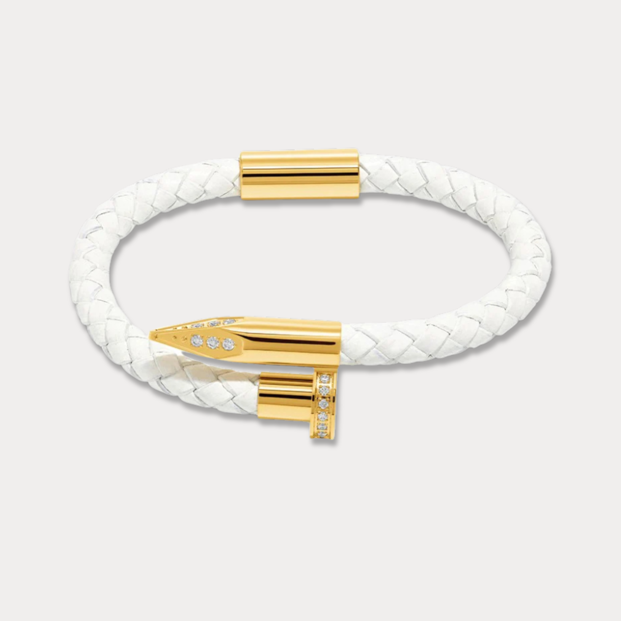 Bellas Braided Obsession Nail™ - Angel 18K Gold & White Gems