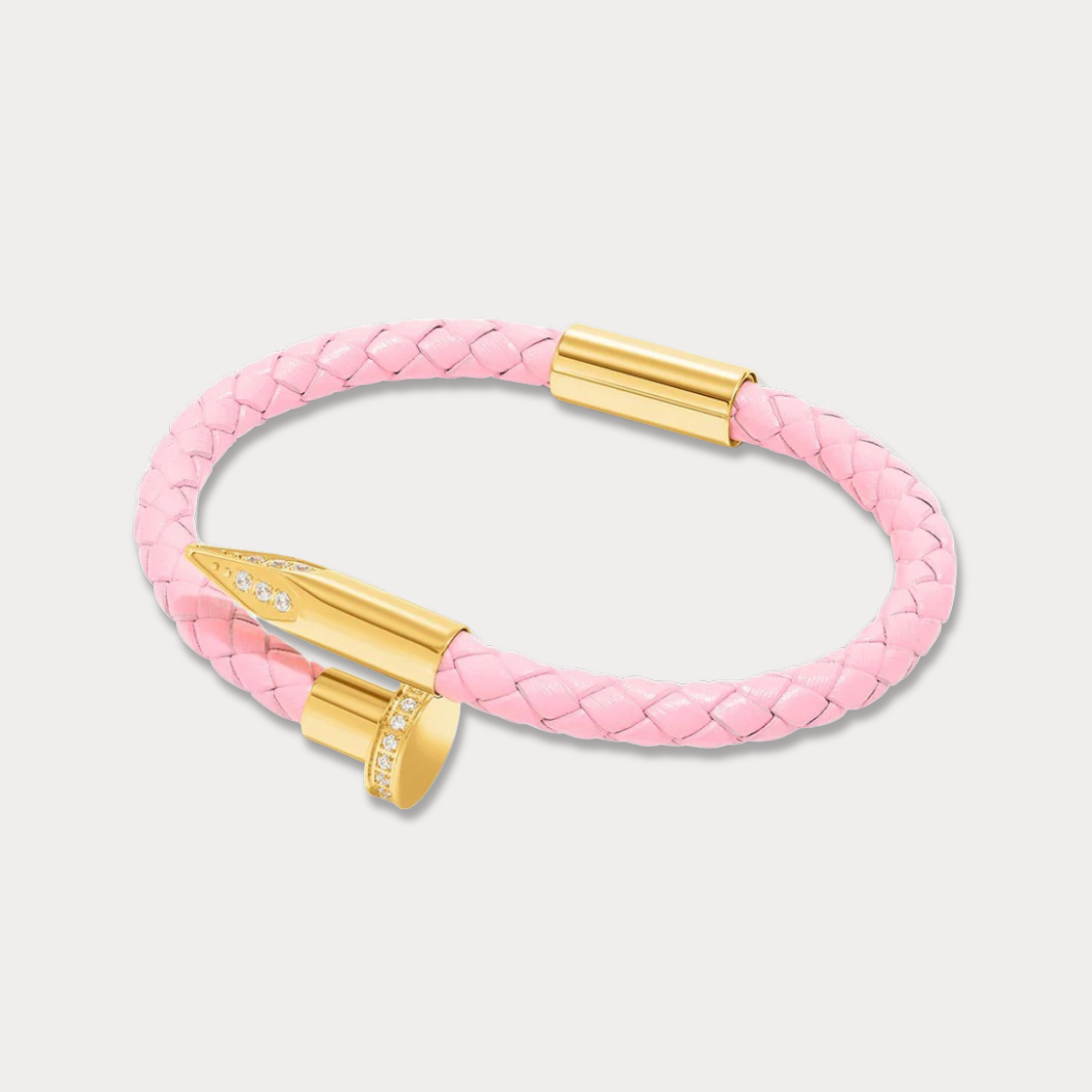 Bellas Braided Obsession Nail™ - Coco 18k_Gold_White_Gems
