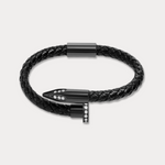 Bellas Braided Obsession Nail™ - Melaina Black Titanium & White Gems