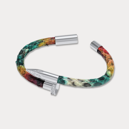 Bellas Python Obsession Nail™ - Miami White Rhodium & White Gems
