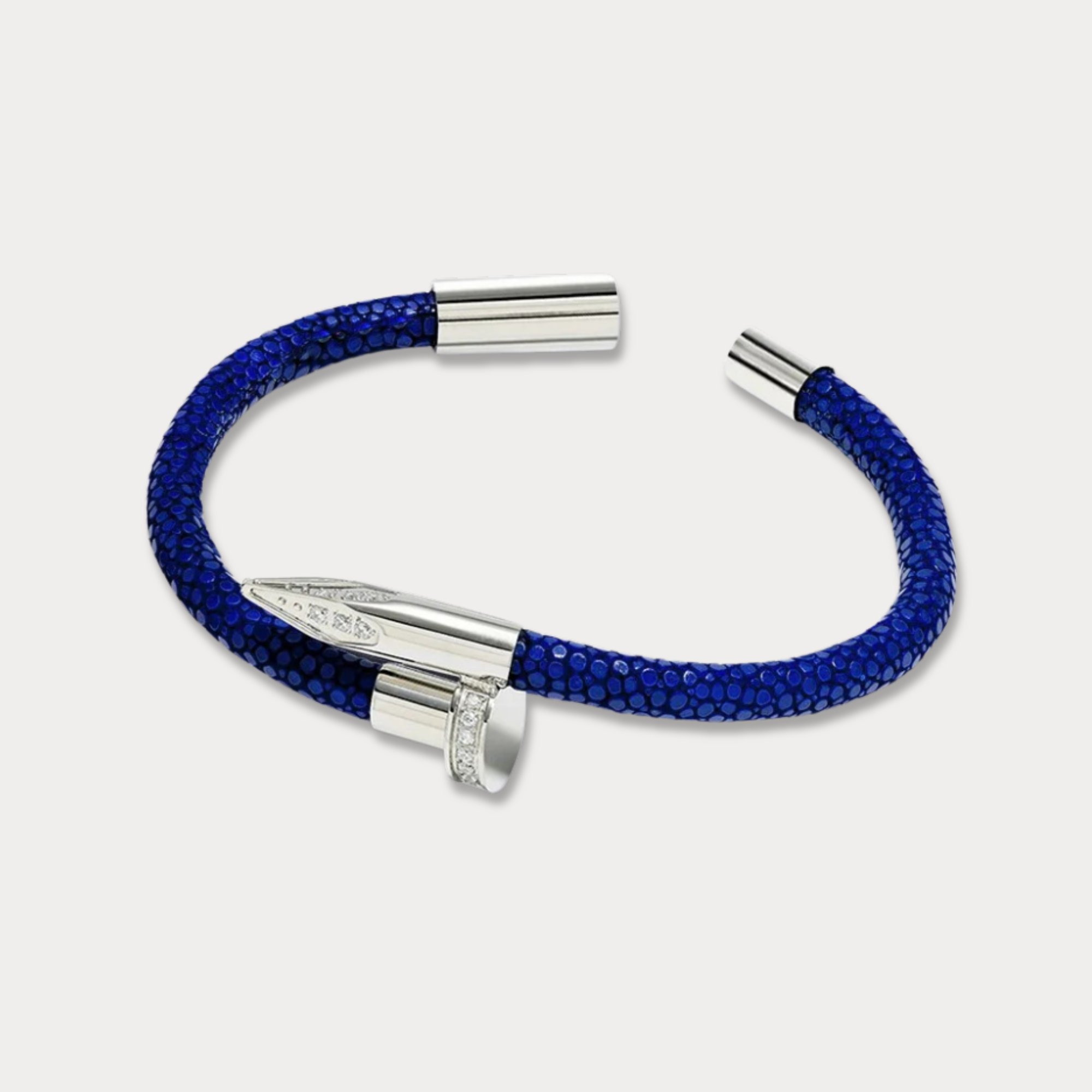 Bellas Stingray Obsession Nail™ - Royal Blue- White Rhodium White Gems
