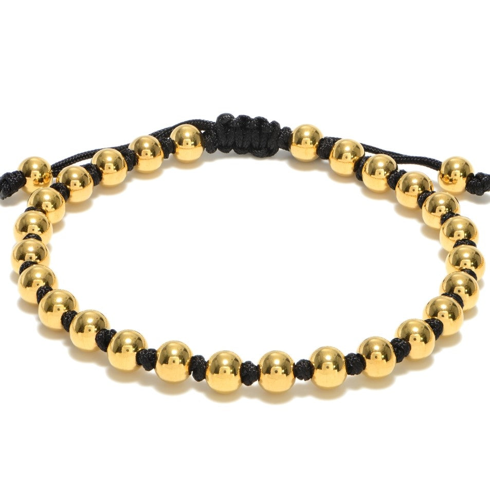Studz Gilded Bead Bolo - 18K Gold – Black