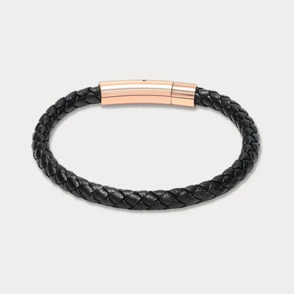 Studz Classic Braided Italian Leather - 18k Gold