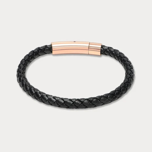 Studz Classic Braided Italian Leather - 18k Gold