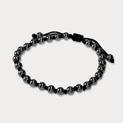 Studz Gilded Bead Bolo - Knotted Black Cord Black Titanium
