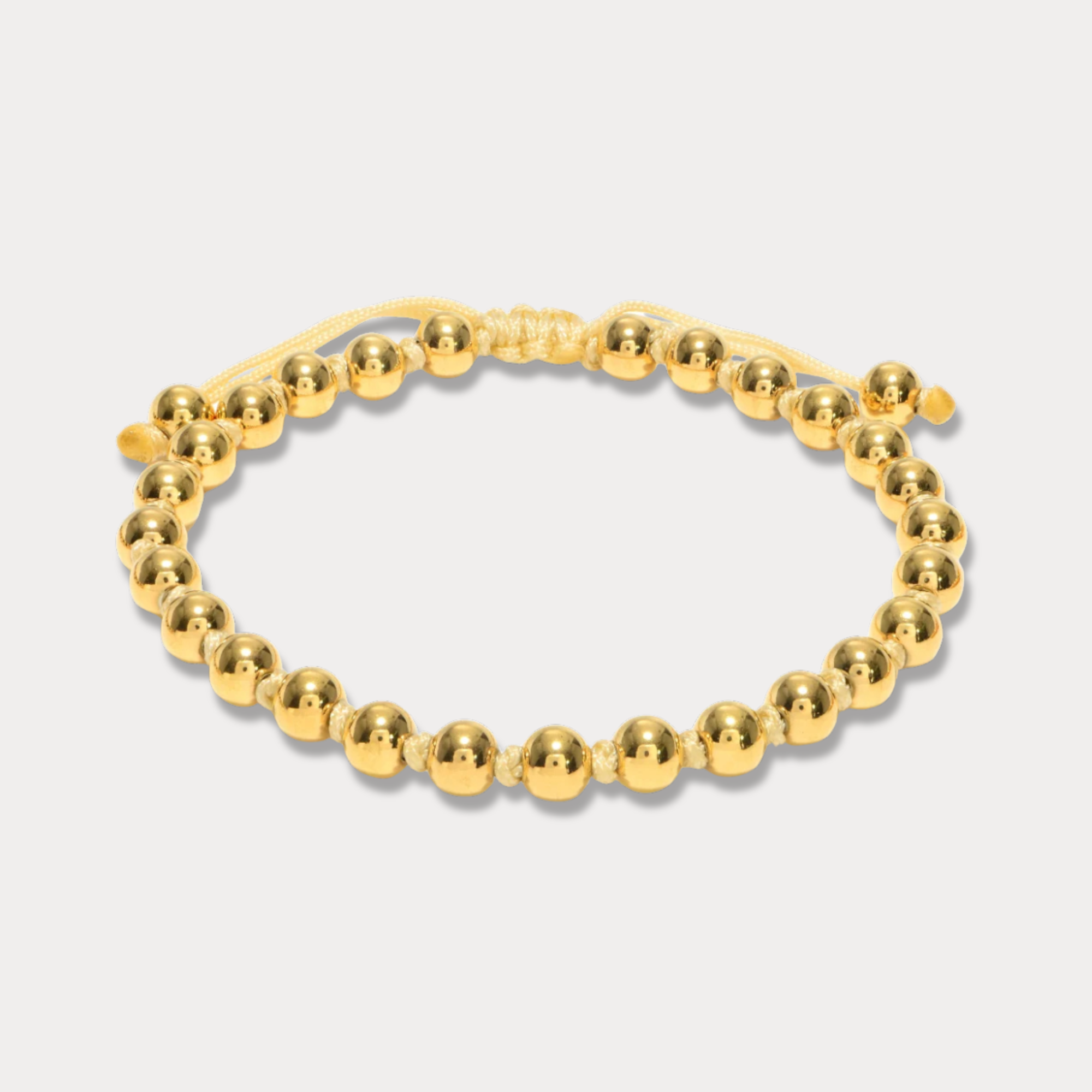 Studz Gilded Bead Bolo - Knotted Gold Cord 18K Yellow Gold
