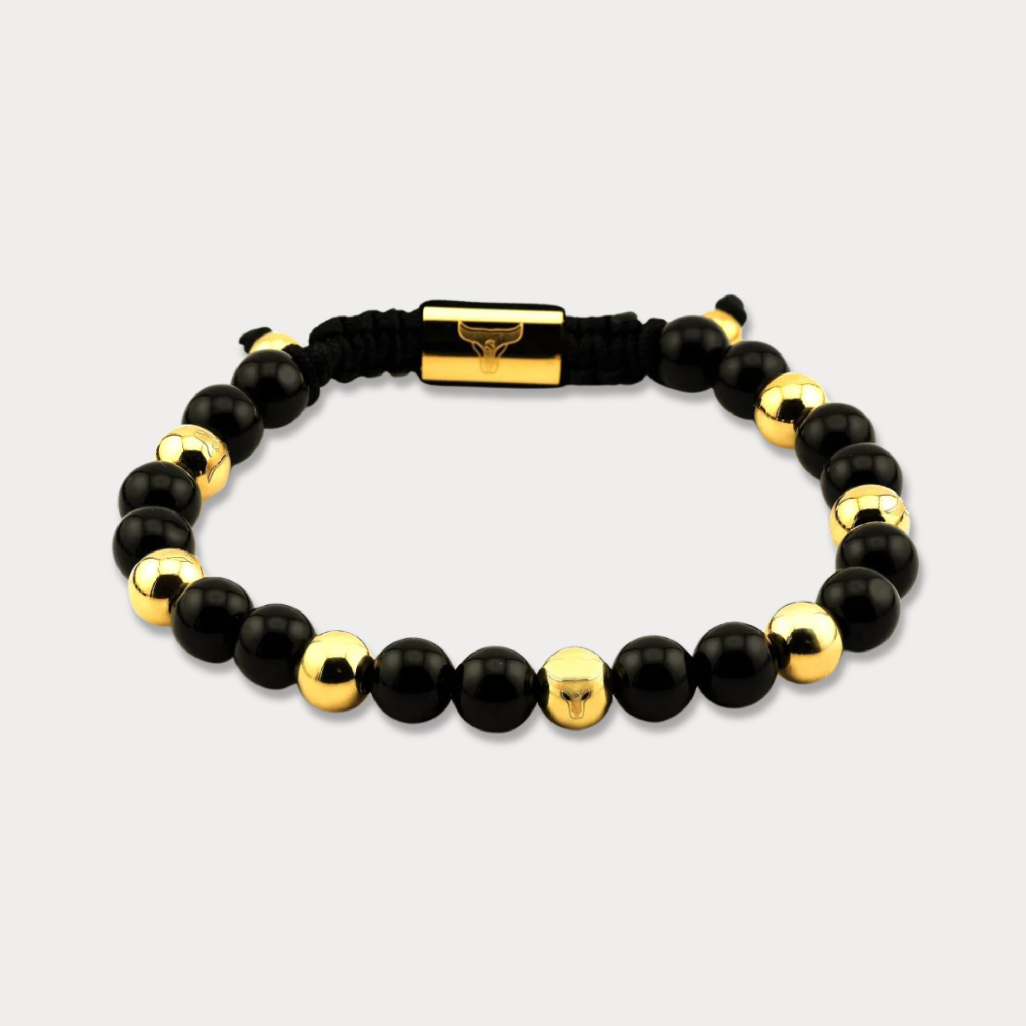 Studz Gilded Bead Bolo - Onyx 18K Gold with Seven Beads
