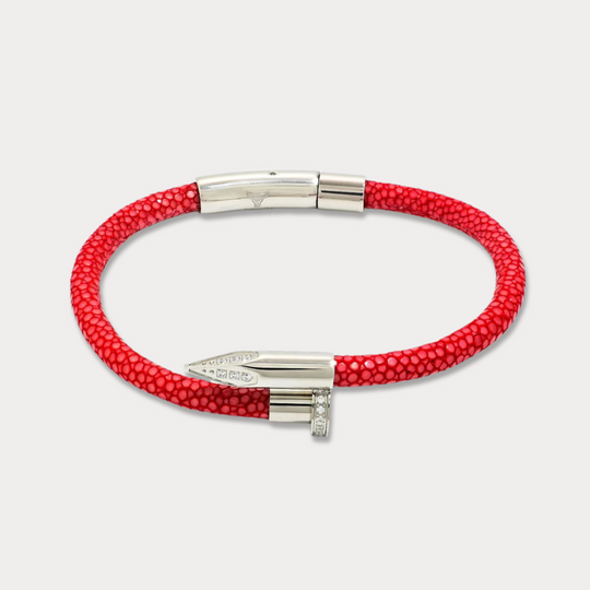 Studz Stingray Obsession Nail™ - Red Sea White Rhodium White Gems
