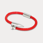 White Rhodium Bellas Stingray Obsession Nail™ - Italian Red 
