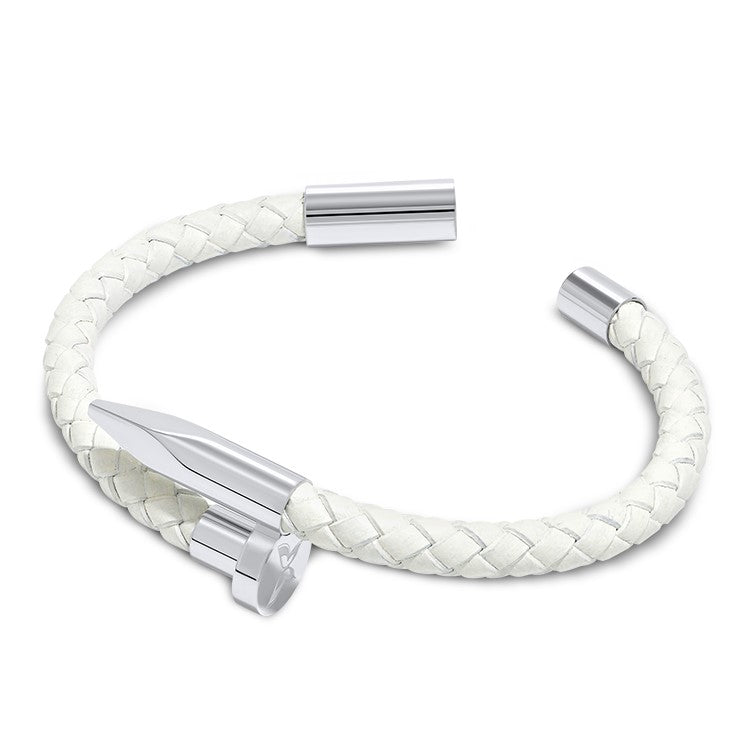 Bellas Braided Obsession Nail™ - Angel White Rhodium 