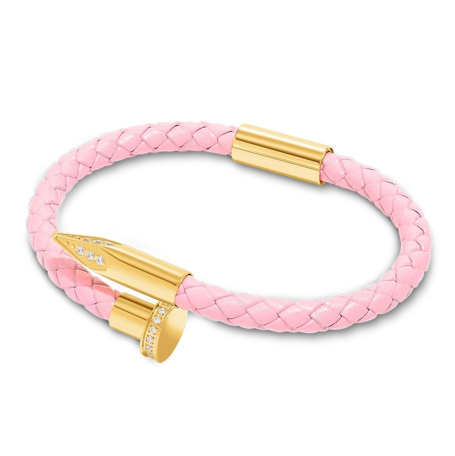 Bellas Braided Obsession Nail™ - Coco 18k_Gold_White_Gems
