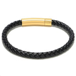 Bellas Classic Braided Italian Leather - Nera 18K Gold