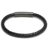 Bellas Classic Braided Italian Leather - Nera Black Titanium