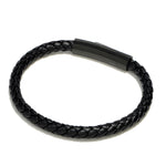 Bellas Classic Braided Italian Leather - Nera Black Titanium 2