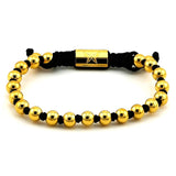 Bellas_Gilded_Bead_Bolo_-_Knotted_Black_18k_Yellow_Gold 2