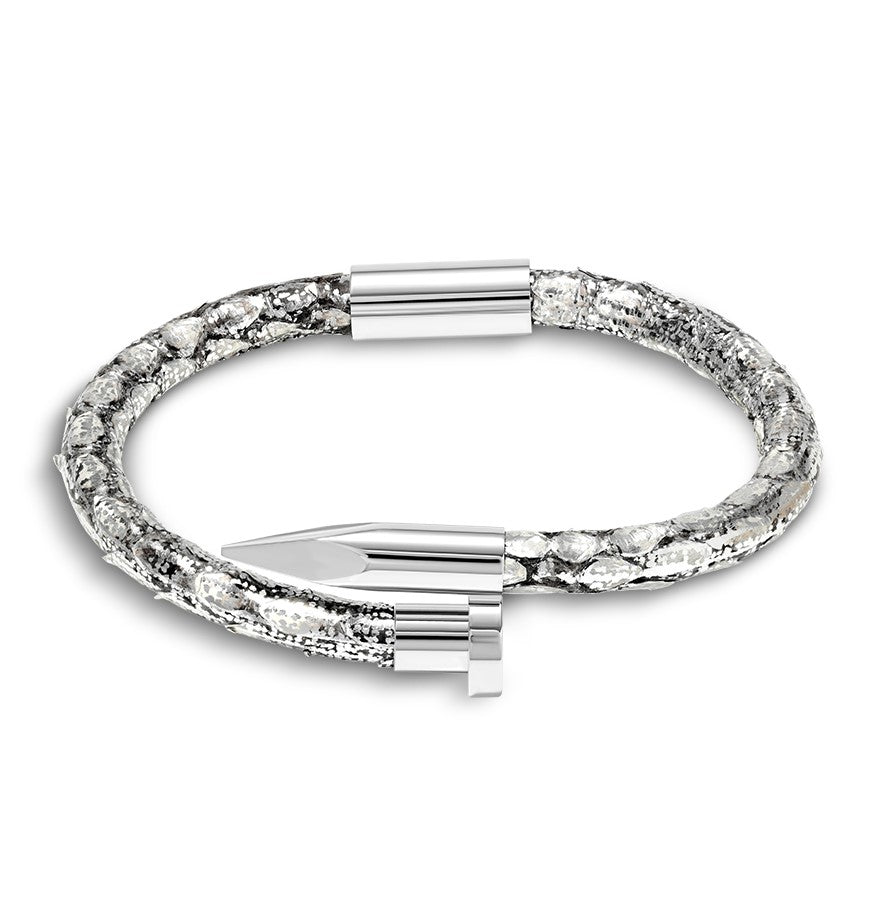 Bellas Python Obsession Nail™ - Argentina White Rhodium 