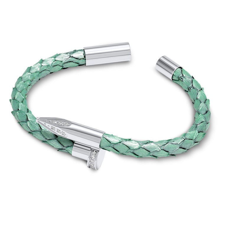 Bellas Python Obsession Nail™ - Aurora White Rhodium & White Gems 2